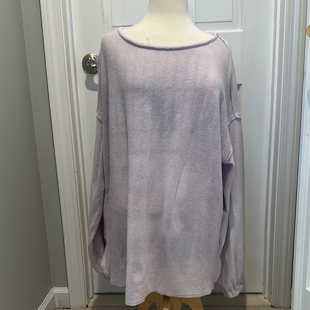 Free People Lavender Oversized Sweater